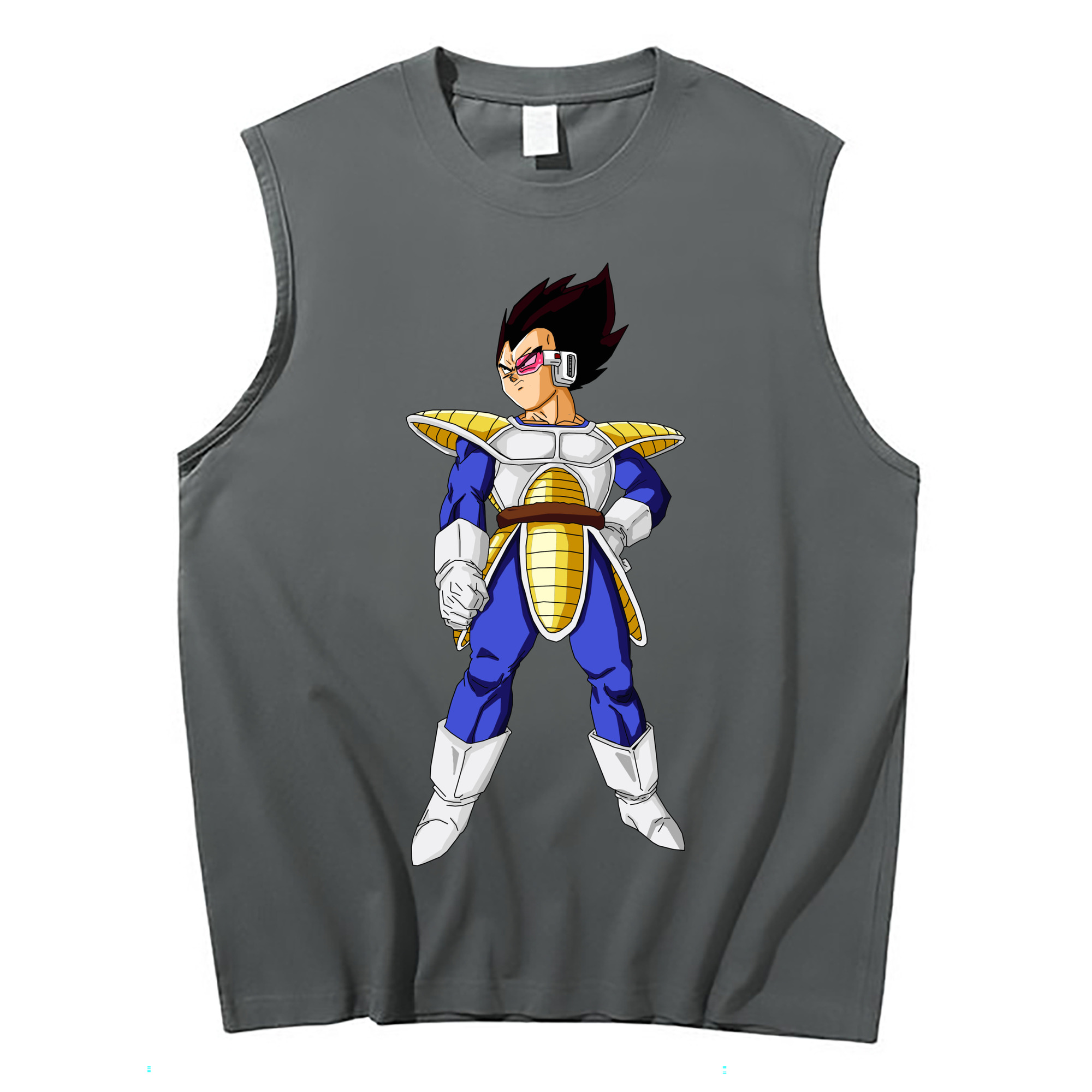 （画像用） ドラゴンボール ベジータ四世（Bejīta Yonsei）DRAGON BALL Vegeta IV コットン100％タンクトップ（フロントプリント）